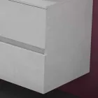 Hængende badeværelsesskab med dobbelt håndvask til bordplade - Mandrillo Viadurini