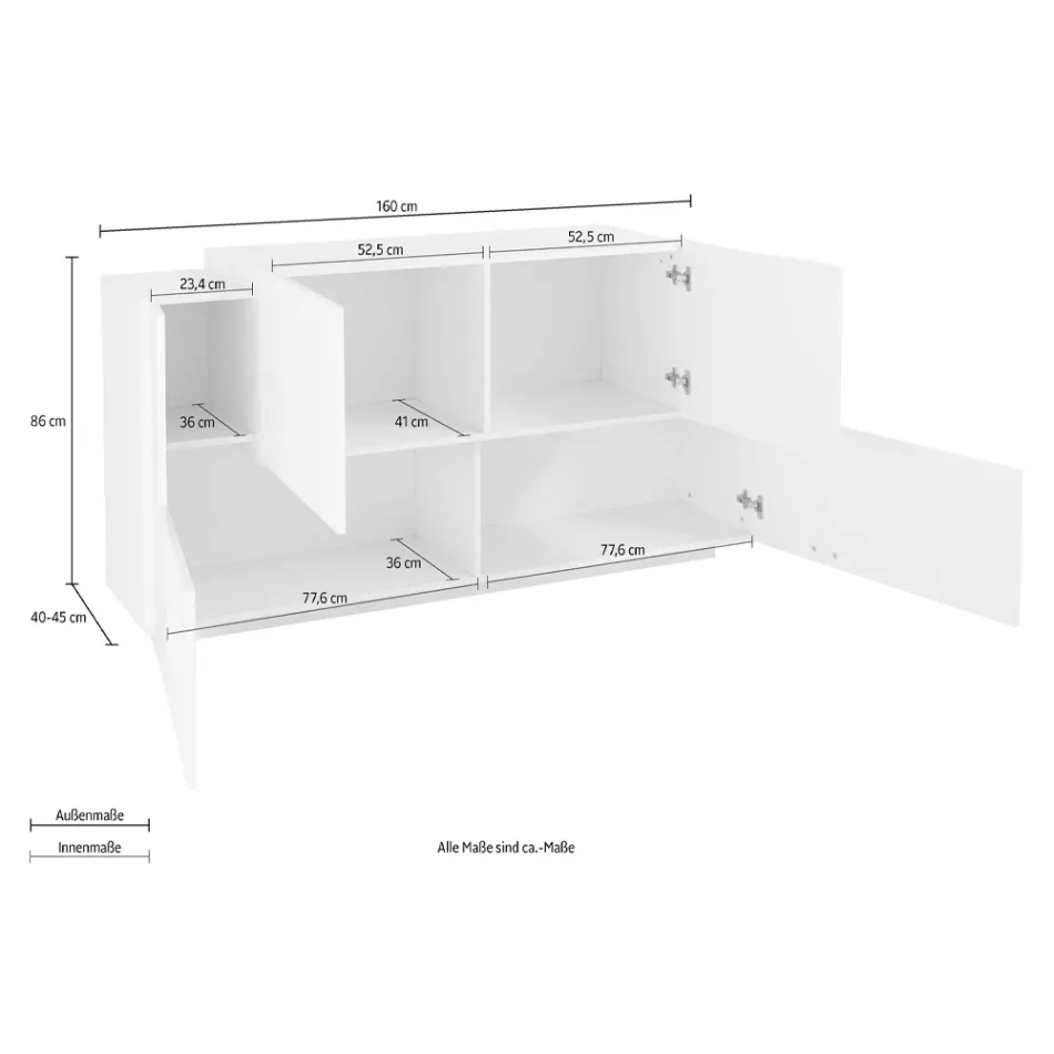 Stuemøbler 2 døre og 2 døre i træ 2 finish - Therese Viadurini