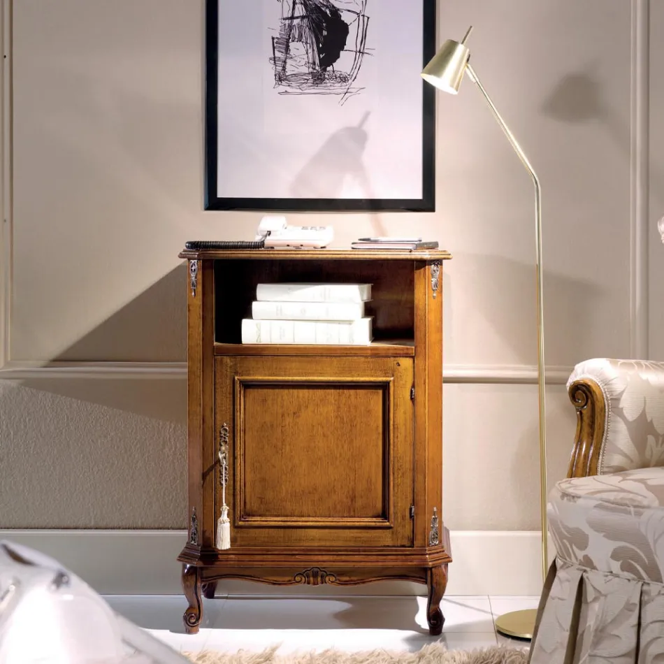 Klassisk telefonholder i træ med dør lavet i Italien - Richard Viadurini