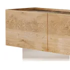 TV-skab med 3 døre med fod i hærdet glas Fremstillet i Italien - Soraya Viadurini