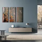 Lavt tv-skab i økologisk træ 1 dør og 2 luksusskuffer - Bruno Viadurini