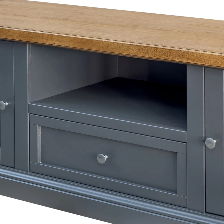 TV stativ med 2 låger, 1 skuffe og 1 åbent rum Fremstillet i Italien - Forseti Viadurini