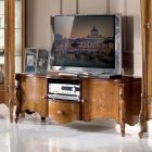 TV-skab med 2 låger og træskuffe Lavet i Italien - Caligola Viadurini
