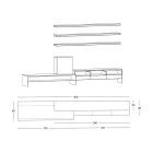 TV stativ med 3 hylder og hængslet beholder Made in Italy - Roman Viadurini