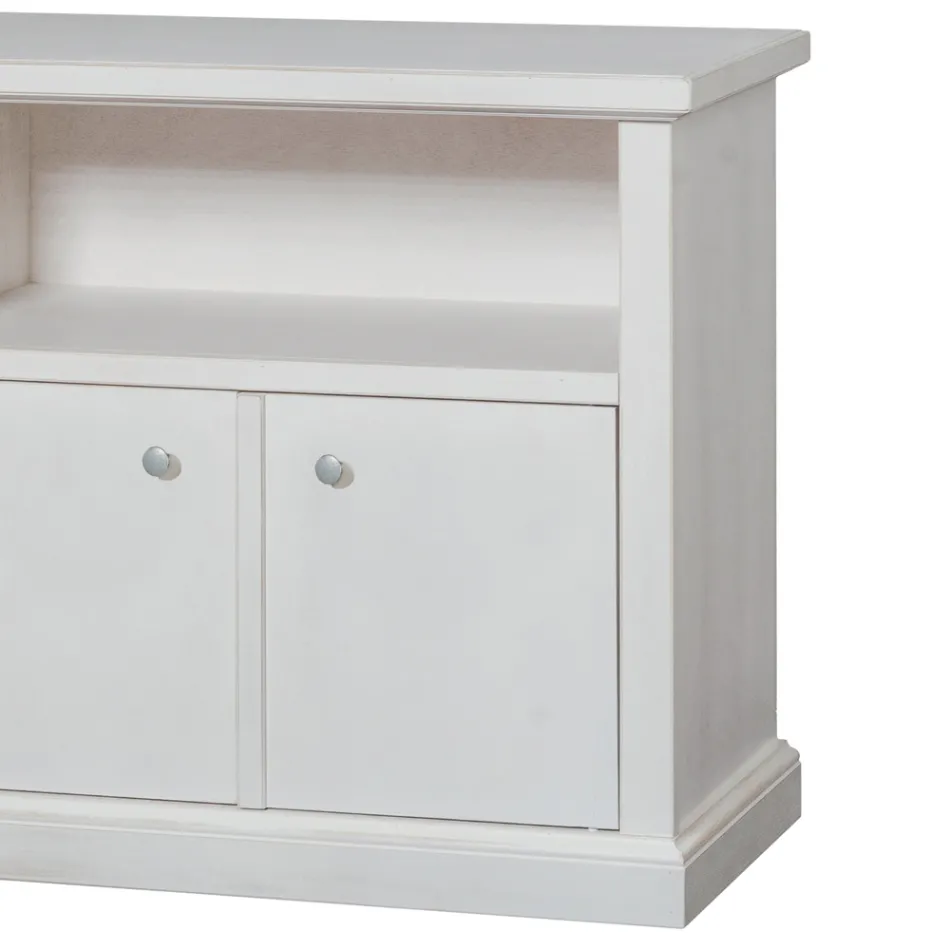 TV stativ med åbent rum og 2 døre Made in Italy - Alpan Viadurini