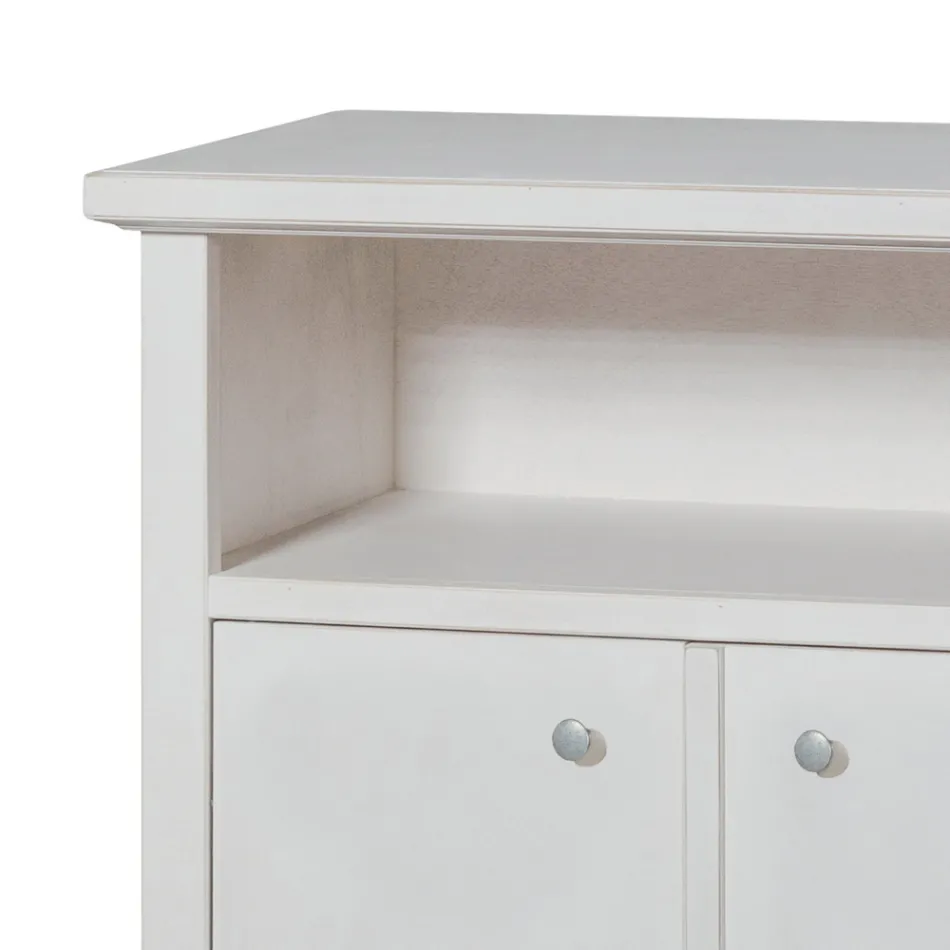 TV stativ med åbent rum og 2 døre Made in Italy - Alpan Viadurini