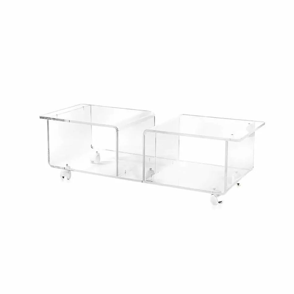 TV kabinet moderne design plexiglas Wizard Double Viadurini