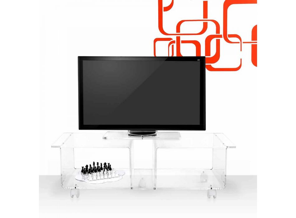 TV kabinet moderne design plexiglas Wizard Double Viadurini
