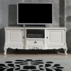 Bassano Wood TV Stand med Made in Italy dekoration - Moloch Viadurini