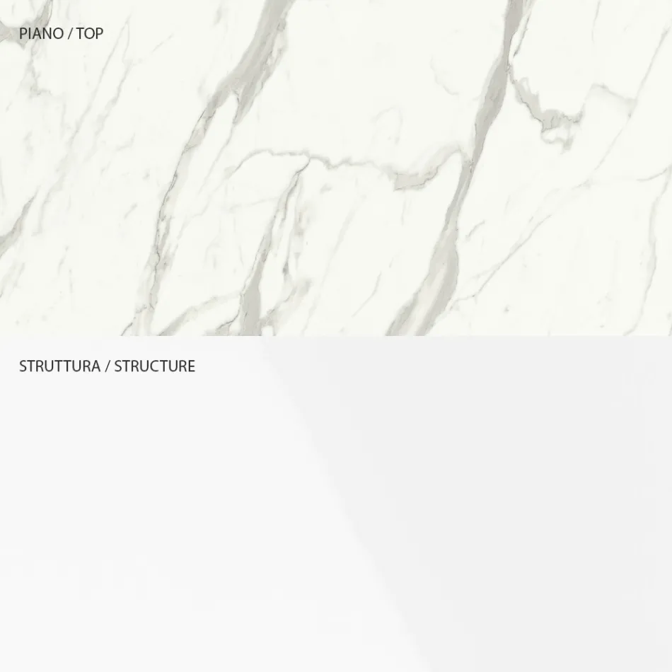 Tv-stander i træ med 1 låge og 2 skuffer - Tantalo Viadurini