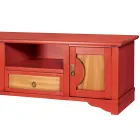 Tv-stativ i fineret træ med forskellige finisher lavet i Italien - Purusha Viadurini