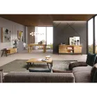 TV stativ i knudet eg træ og metal lavet i Italien - Jennifer Viadurini