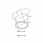 Tv-skab af glas med roterende bund og 2 dimensioner hylde - Salemme Viadurini