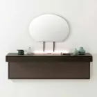 Hængt tv-stativ med satin krystal top fremstillet i Italien - Americio Viadurini