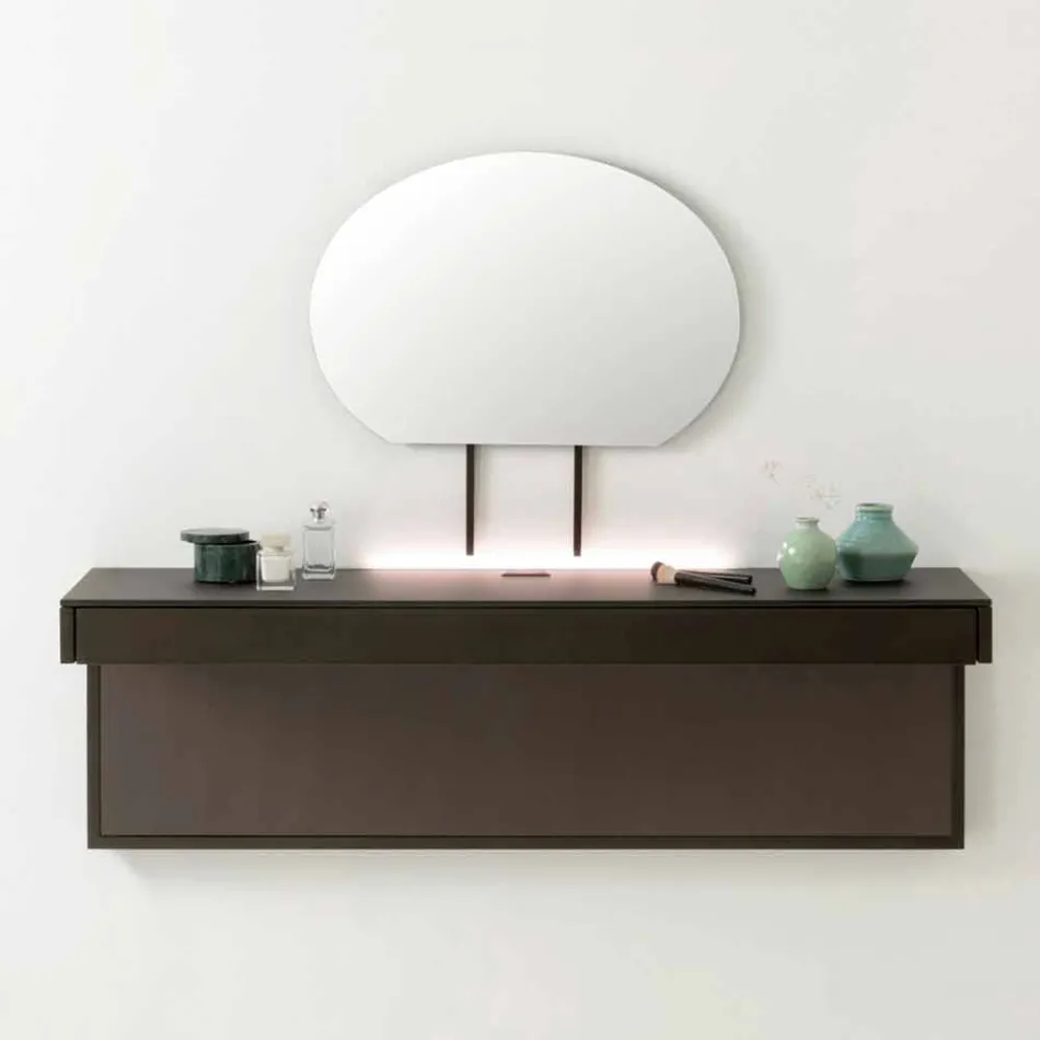 Hængt tv-stativ med satin krystal top fremstillet i Italien - Americio Viadurini