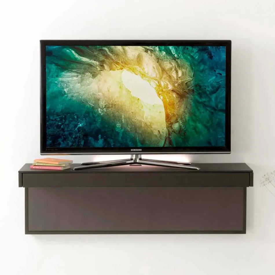 Hængt tv-stativ med satin krystal top fremstillet i Italien - Americio Viadurini