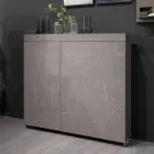 Multifunktionelt roterende skab med tv-stativ og integreret bord lavet i Italien - Illusione Viadurini