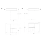 Multifunktionelt roterende skab med tv-stativ og integreret bord lavet i Italien - Illusione Viadurini