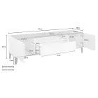 Mobil-tv i melamin 2 rum og 1 skuffe Lavet i Italien - Florentino Viadurini