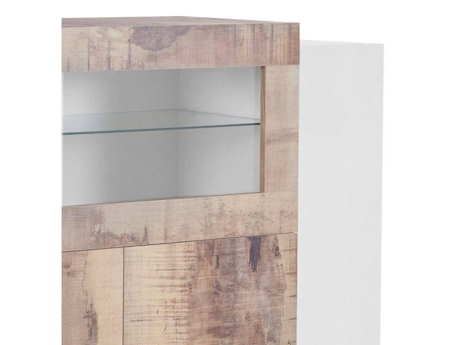Living Room Showcase i Sustainable Wood 3 Finishes - Terenzio Viadurini