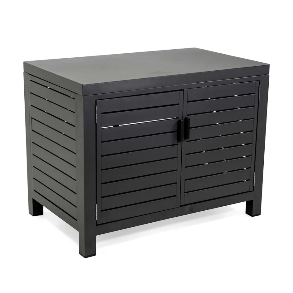 Udendørsskab i aluminium med forskellige overflader - Kamera Viadurini