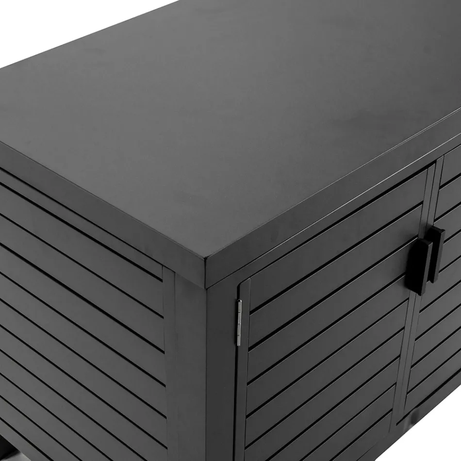 Udendørsskab i aluminium med forskellige overflader - Kamera Viadurini