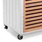 Haveskab lavet af aluminium og brasiliansk teak - Dagbog Viadurini