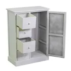 Indendørs skab af træ med 1 dør og 4 skuffer - Meduse Viadurini