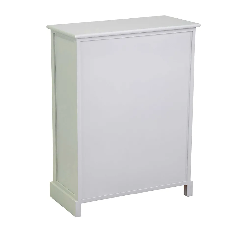 Indendørs skab af træ med 2 døre og 2 skuffer - Meduse Viadurini