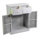 Indendørs skab af træ med 2 døre og 2 skuffer - Meduse Viadurini