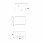 Luksus Design Badeværelsesmøbler i træ 90 cm Fremstillet i Italien - Cizco Viadurini