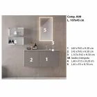 Hængende designmøbler, moderne badeværelseskomposition - Callisi9 Viadurini