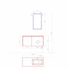 Hængende designmøbler, moderne badeværelseskomposition - Callisi9 Viadurini