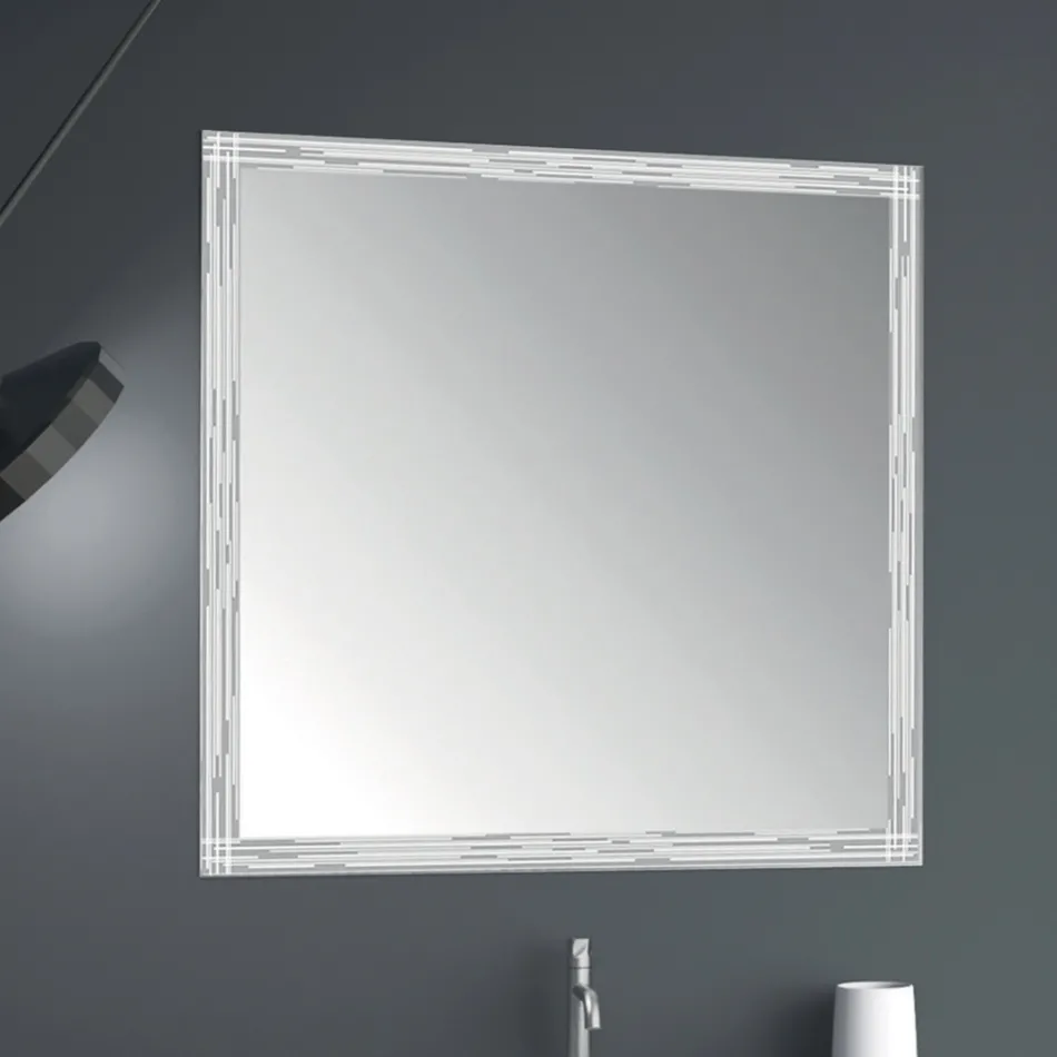 Malede badeværelsesmøbler i kobbermetal og hvid Mdf Lavet i Italien - Cizco Viadurini