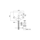 Enkelthulsbidet i kraftig messing med affald lavet i Italien - Polignano Viadurini