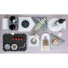 Mørtel i hvid Carrara-marmor med træstød lavet i Italien - Winda Viadurini