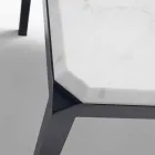 Mit Home Bebop designbord hvid marmor H74xL210cm lavet i Italien Viadurini