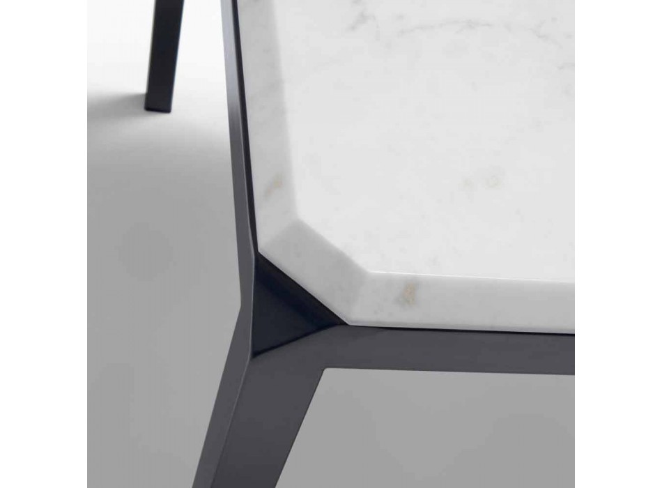 Mit Home Bebop designbord hvid marmor H74xL210cm lavet i Italien Viadurini