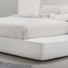 Min Home Long Island polstret læder dobbeltseng lavet i Italien Viadurini