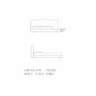 Min Home Long Island polstret læder dobbeltseng lavet i Italien Viadurini