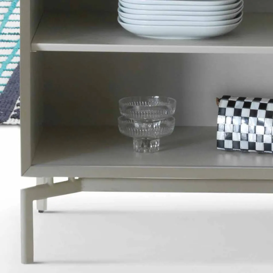 My Home Mirage design skænk i lakeret MDF H71xL210cm lavet i Italien Viadurini