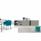 My Home Mirage design skænk i lakeret MDF H71xL210cm lavet i Italien Viadurini