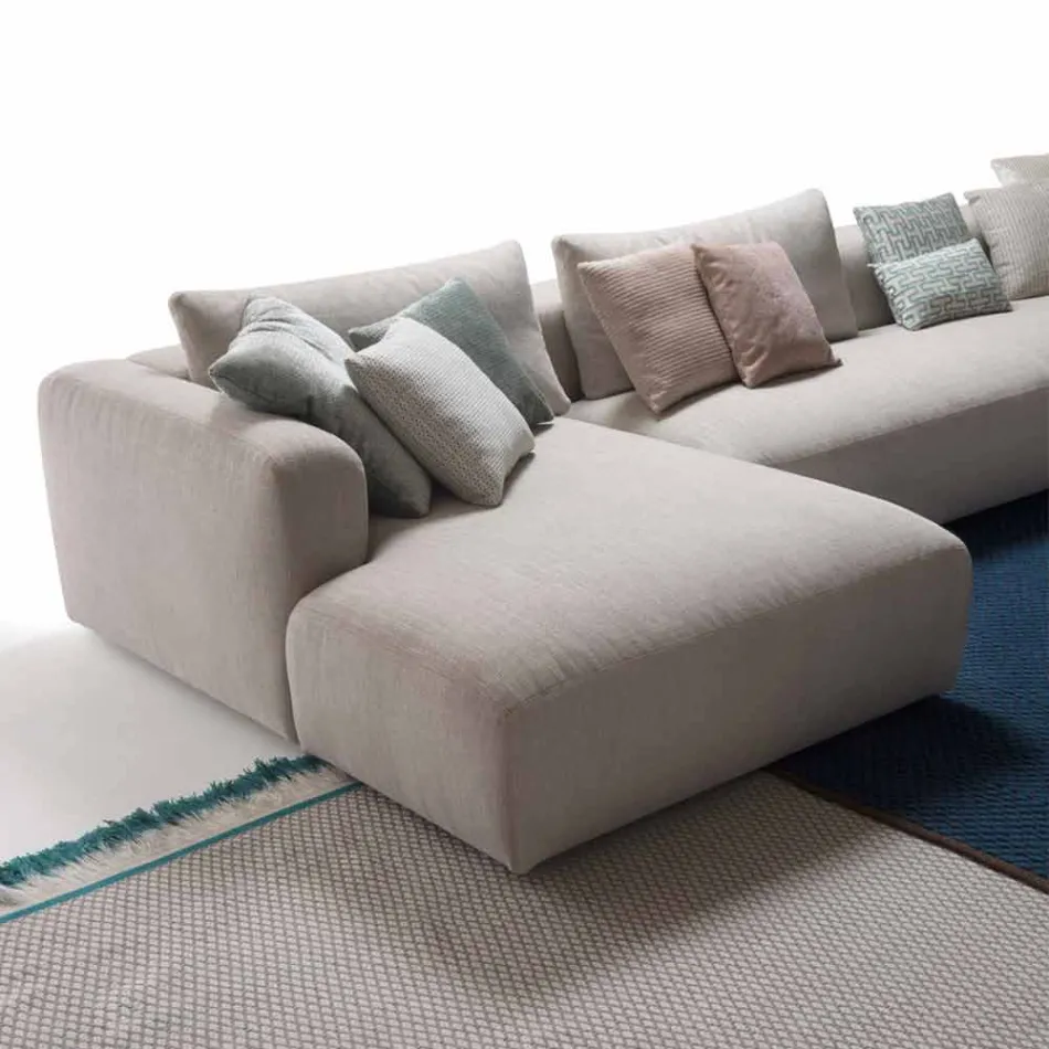 Mit Home Soft sectional design sofa lavet i Italien stof Viadurini
