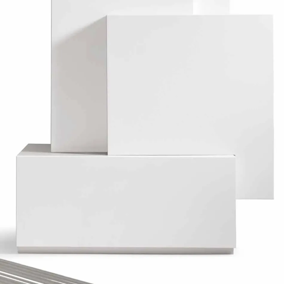 Mit hjem Tetris mobil stue tårn design MDF H196cm lavet i Italien Viadurini