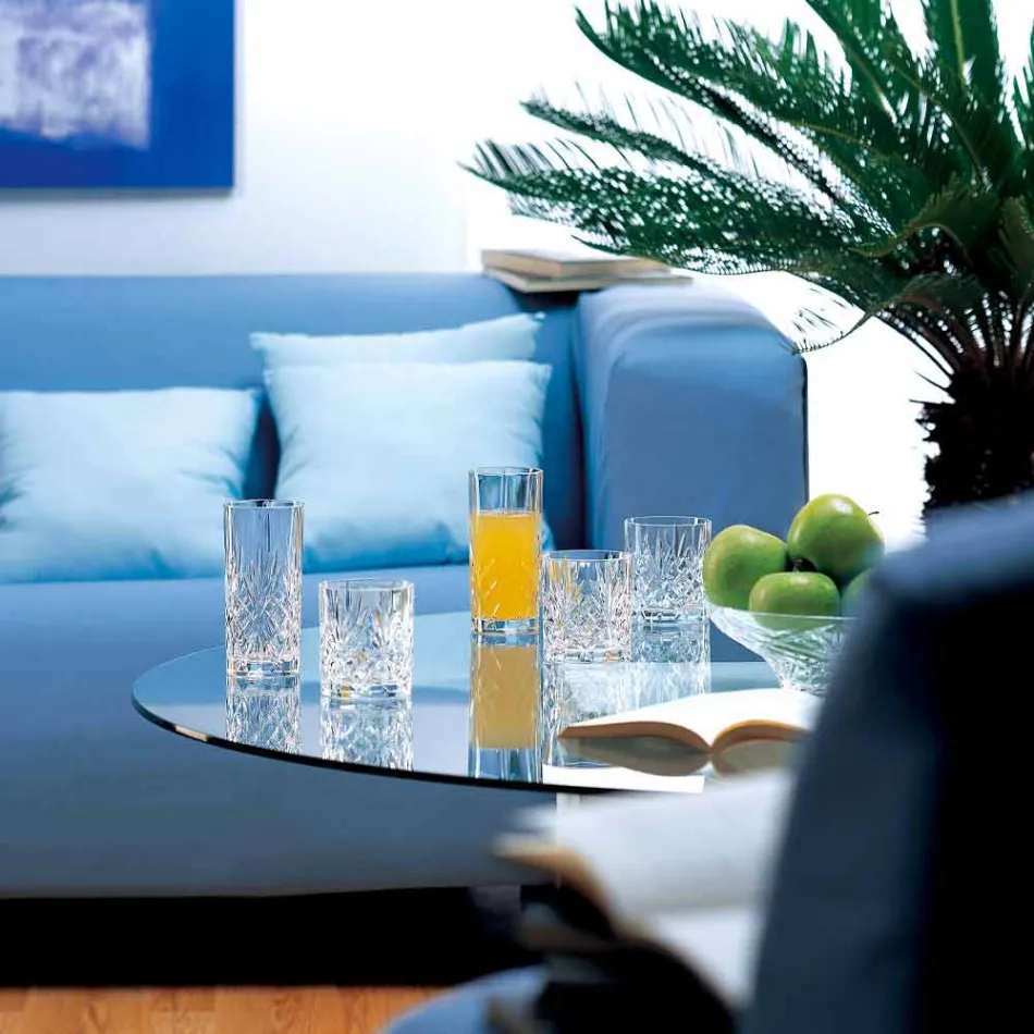 Gammeldags Tumbler Lav Cocktail Briller 12 Stykker Krystal - Cantabile Viadurini