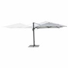 3x3 udendørs paraply med lysegrå klud og antracit struktur - Dalton Viadurini