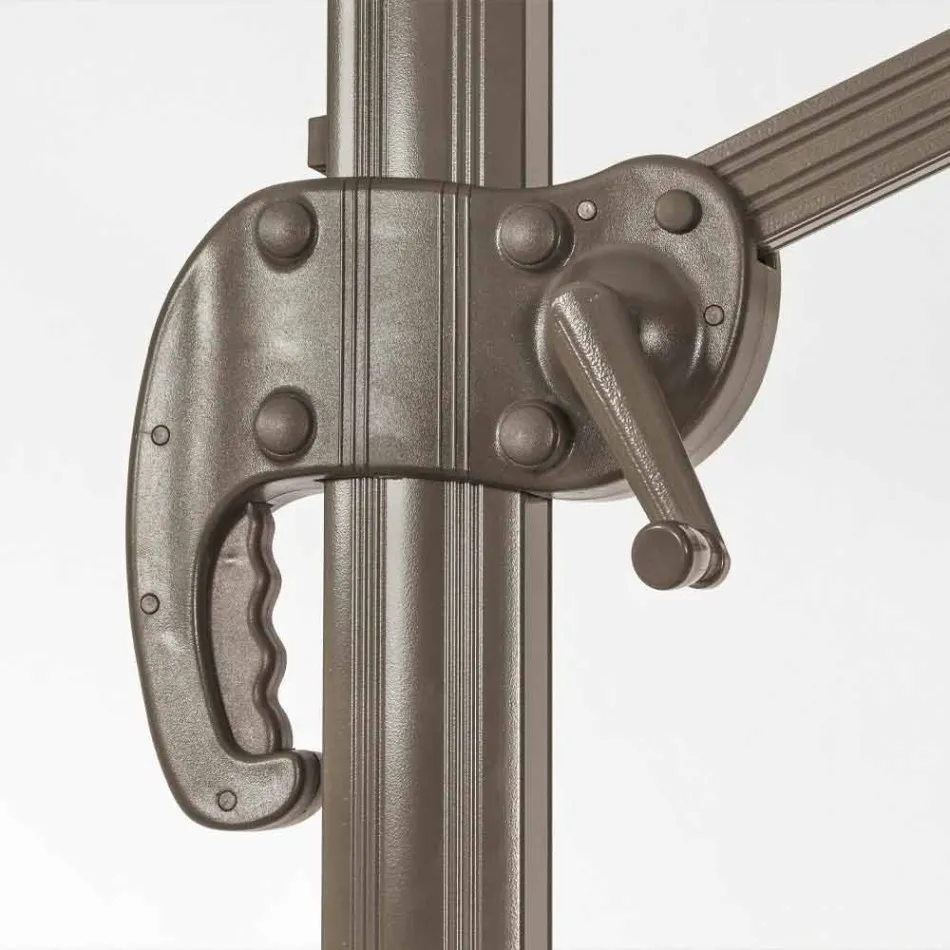 3x3 udendørs paraply med polyesterklud og aluminiumsstang - Texas Viadurini