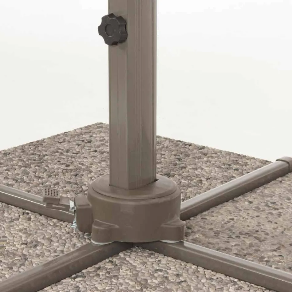 3x3 udendørs paraply med polyesterklud og aluminiumsstang - Texas Viadurini