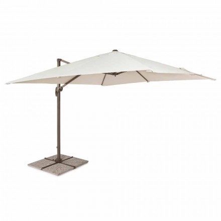 3x3 udendørs paraply med polyesterklud og aluminiumsstang - Texas Viadurini