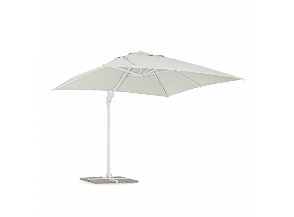 3x3 udendørs paraply i hvid aluminium og polyester - Fasma Viadurini